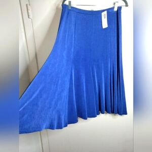 Chico's Travelers (Sz 2/L/12) Purple Basil Stretch Pullon Jordan Skirt (NEW-NWT)